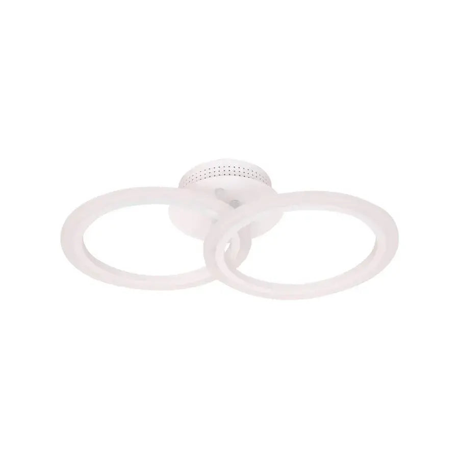 Lustra LED cu telecomanda BETTY 27W, 2 Cercuri, lumina Rece/Calda/Neutra, Dimabila, Alb