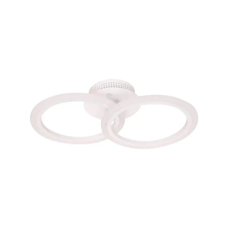 Lustra LED cu telecomanda BETTY 27W, 2 Cercuri, lumina Rece/Calda/Neutra, Dimabila, Alb
