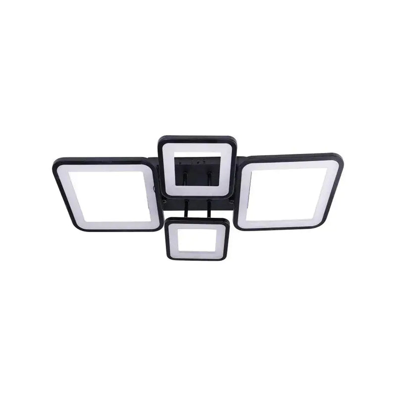 Lustra LED cu telecomanda ELLA 67W, 4 Patrate, lumina Rece/Calda/Neutra, Dimabila, Negru-7
