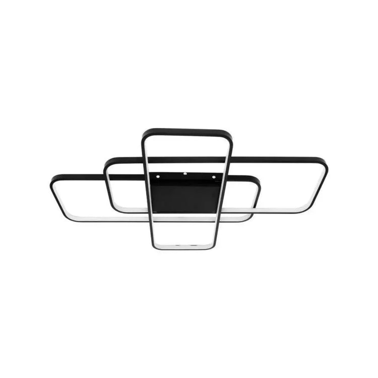 Lustra LED cu telecomanda AXIS 95W, 3 Elemente, lumina Rece/Calda/Neutra, Dimabila, Negru