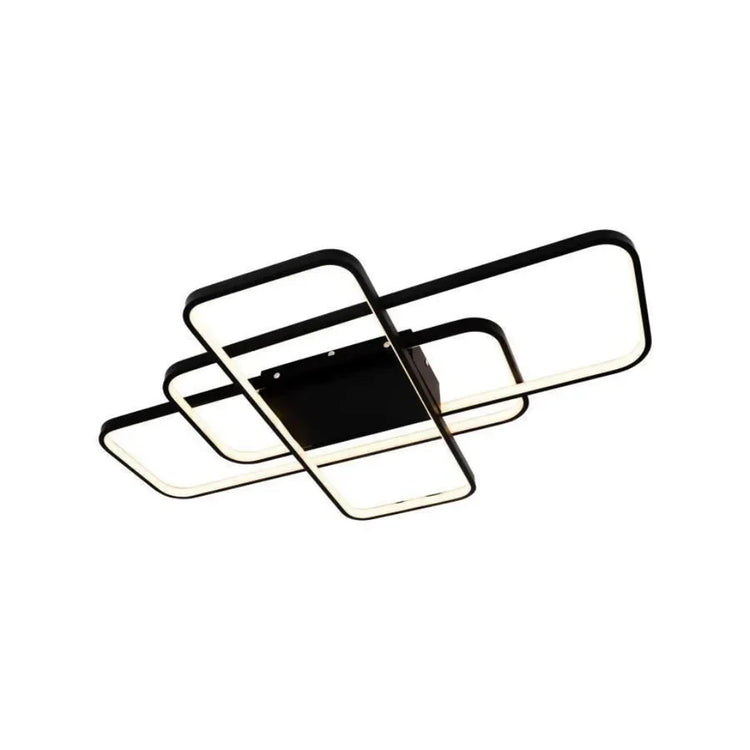 Lustra LED cu telecomanda AXIS 95W, 3 Elemente, lumina Rece/Calda/Neutra, Dimabila, Negru