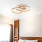 Lustra LED cu telecomanda LYRA 120W, 2 Cercuri, lumina Rece/Calda/Neutra, Dimabila, Auriu Periat