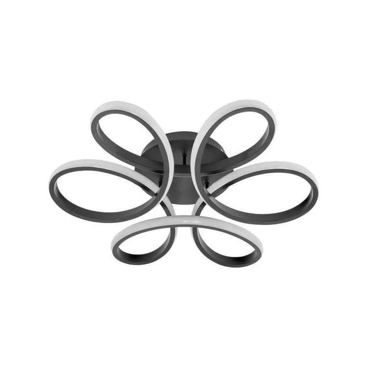 Lustra LED cu telecomanda HELIX 63W, lumina Rece/Calda/Neutra, Dimabila, Negru