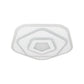 Lustra LED cu telecomanda PENTAGON 59W, 40cm, lumina Rece/Calda/Neutra, Alb