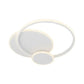 Lustra LED cu telecomanda SILVIAN, 58W, 3 Cercuri, lumina Rece/Calda/Neutra, Dimabila, Alb