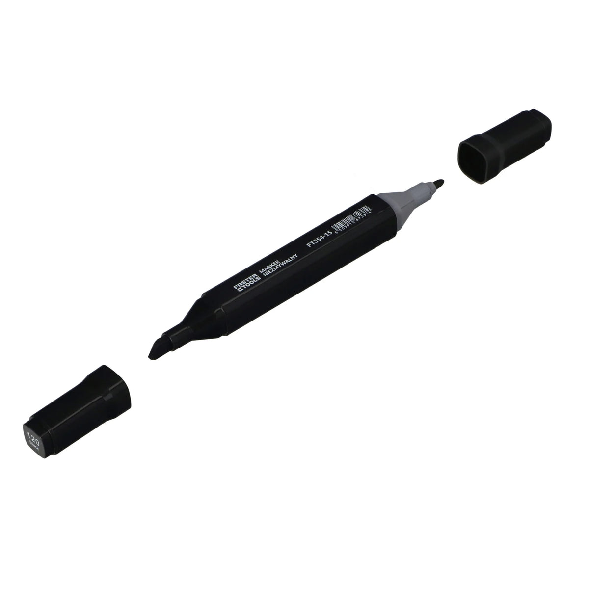 Marker permanent gros negru cu 2 varfuri Faster Tools