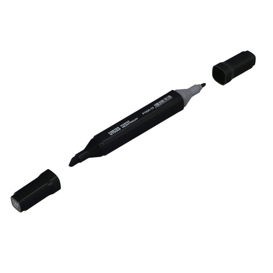 Marker permanent gros negru cu 2 varfuri Faster Tools