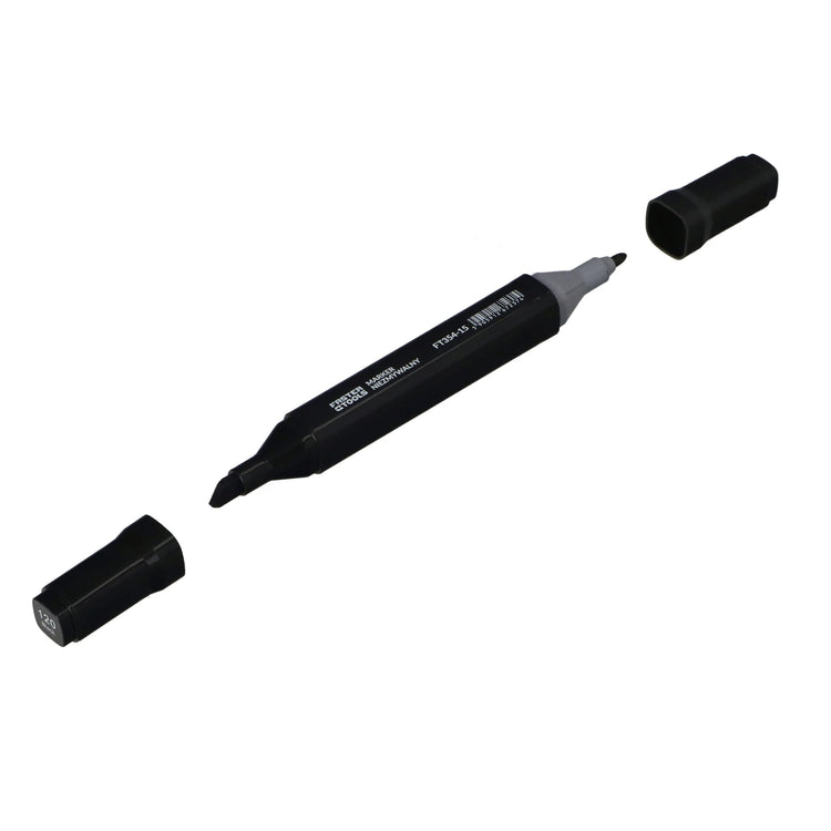 Marker permanent gros negru cu 2 varfuri Faster Tools