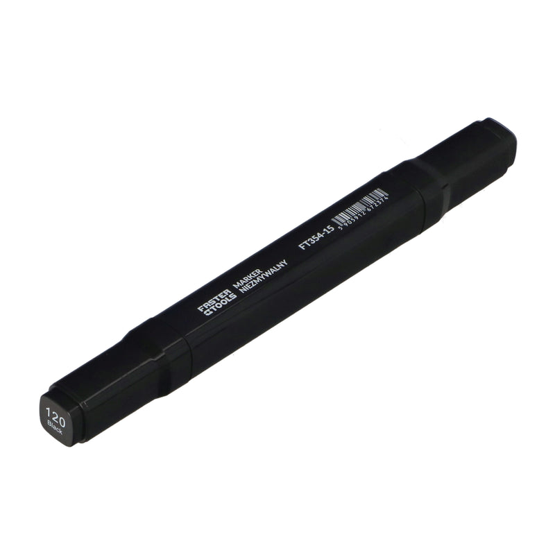 Marker permanent gros negru cu 2 varfuri Faster Tools-2