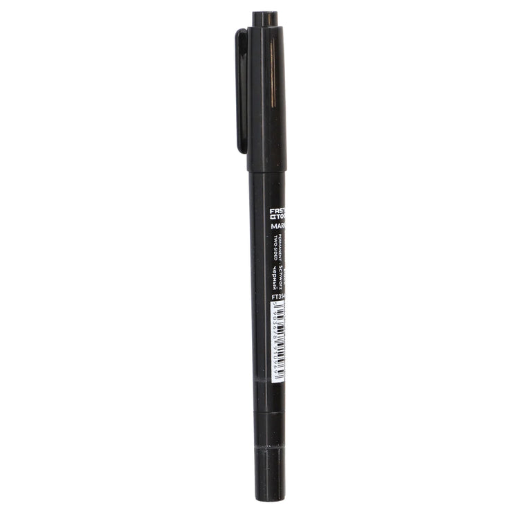 Marker permanent subtire negru cu 2 varfuri Faster Tools