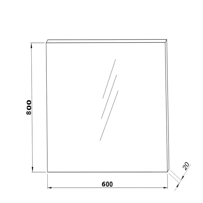 Masca baie + lavoar + oglinda + lampa Savini Rio 60, cu sertare, alb lucios, 61.5 x 53 x 46.5 cm