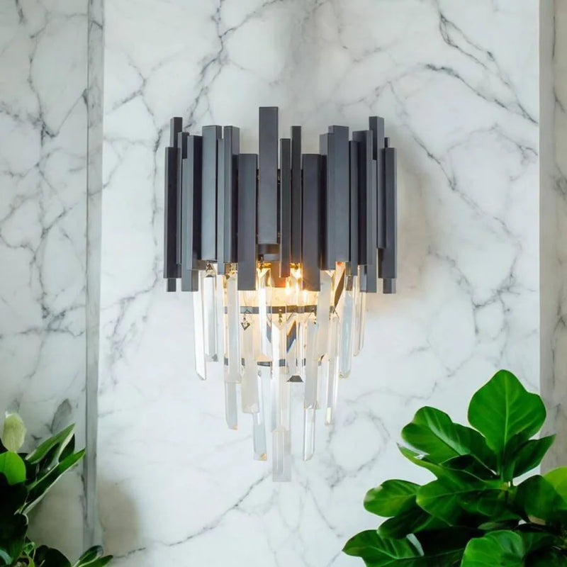 Aplica Candelabru Cristal BLOIS Piccolo, 2xE14, Negru-1