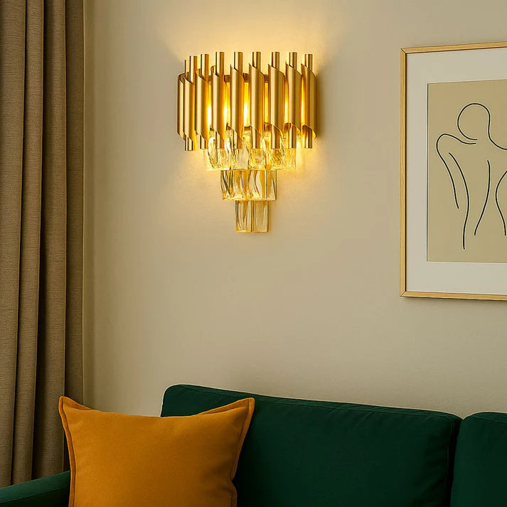 Aplica Candelabru Cristal VERSAILLES Piccolo, 2xE14, Auriu-6