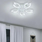 Lustra LED cu telecomanda LILY 86W, 5 Elemente, lumina Rece/Calda/Neutra, Dimabila, Alb