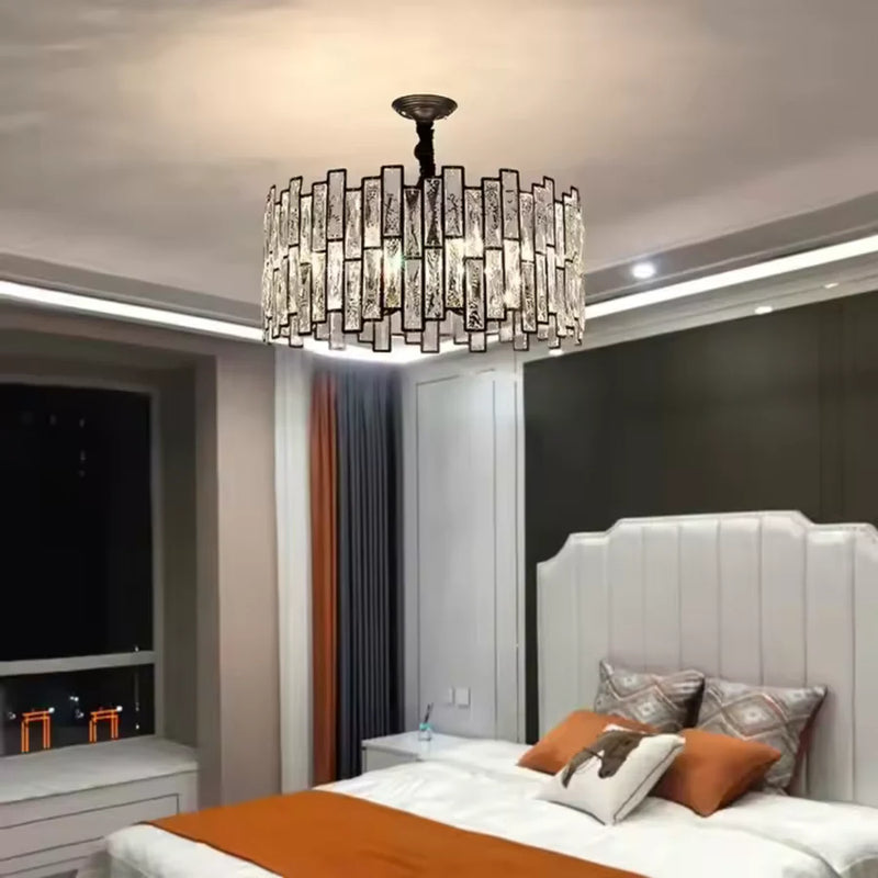 Candelabru Cristal MALBORK Eleganza 8xE14, Diametru 49cm, Negru, Inaltime Reglabila-3