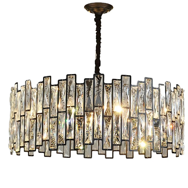 Candelabru Cristal MALBORK Eleganza 8xE14, Diametru 49cm, Negru, Inaltime Reglabila-5