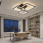 Lustra LED cu telecomanda ZOE 60W, 3 Patrate, lumina Rece/Calda/Neutra, Dimabila, Negru