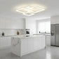 Lustra LED cu telecomanda ZOE, 60W, 3 Patrate, lumina Rece/Calda/Neutra, Dimabila, Alb
