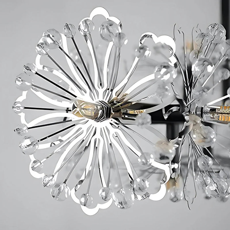 Candelabru Cristal PETERHOF Magno, Diametru 62cm, 25XG4, Negru, Inaltime Reglabila-6