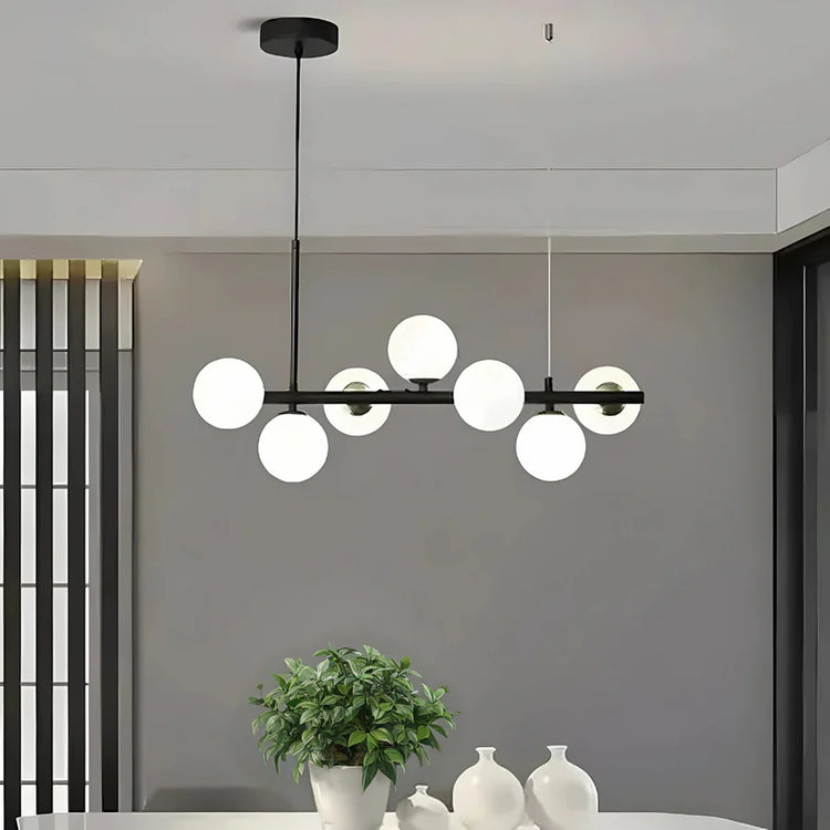 Lustra moderna LOFT Pavilion, 7x G9, Negru, Metal, Inaltime Reglabila