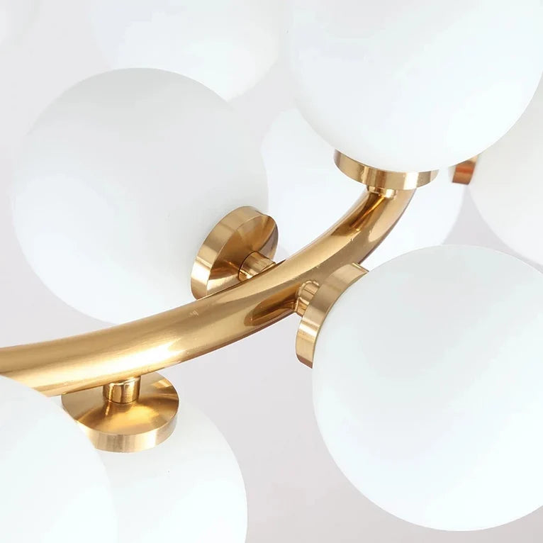 Lustra LOFT Chamber, 15x G9, Alb Auriu, Metal, Inaltime Reglabila, Modern