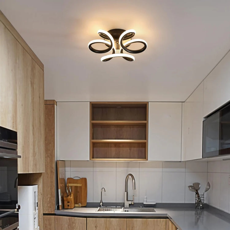 Lustra LED VERTEX HELIX, 15W, lumina Rece/Calda/Neutra, Negru