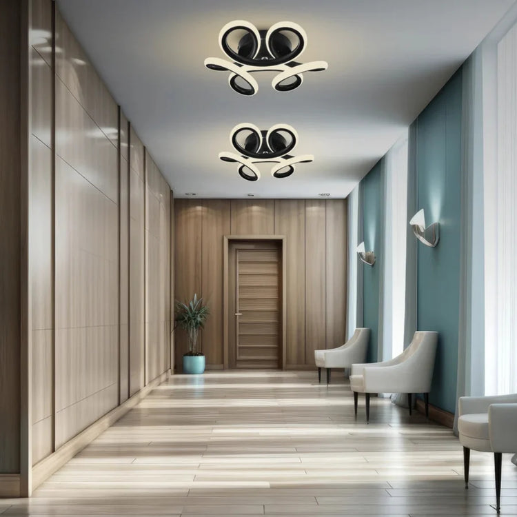 Lustra LED VERTEX HELIX, 15W, lumina Rece/Calda/Neutra, Negru