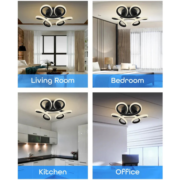 Lustra LED VERTEX HELIX, 15W, lumina Rece/Calda/Neutra, Negru