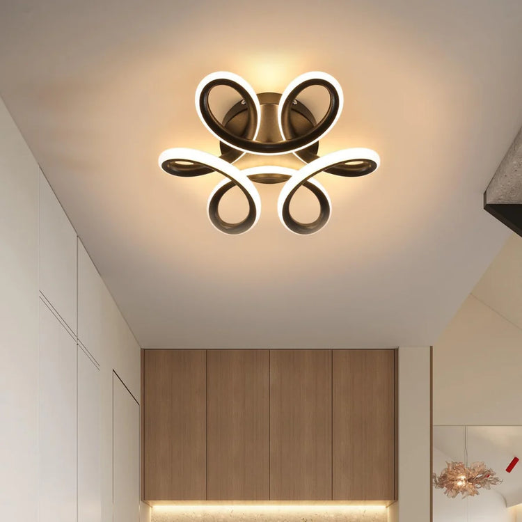 Lustra LED VERTEX HELIX, 15W, lumina Rece/Calda/Neutra, Negru