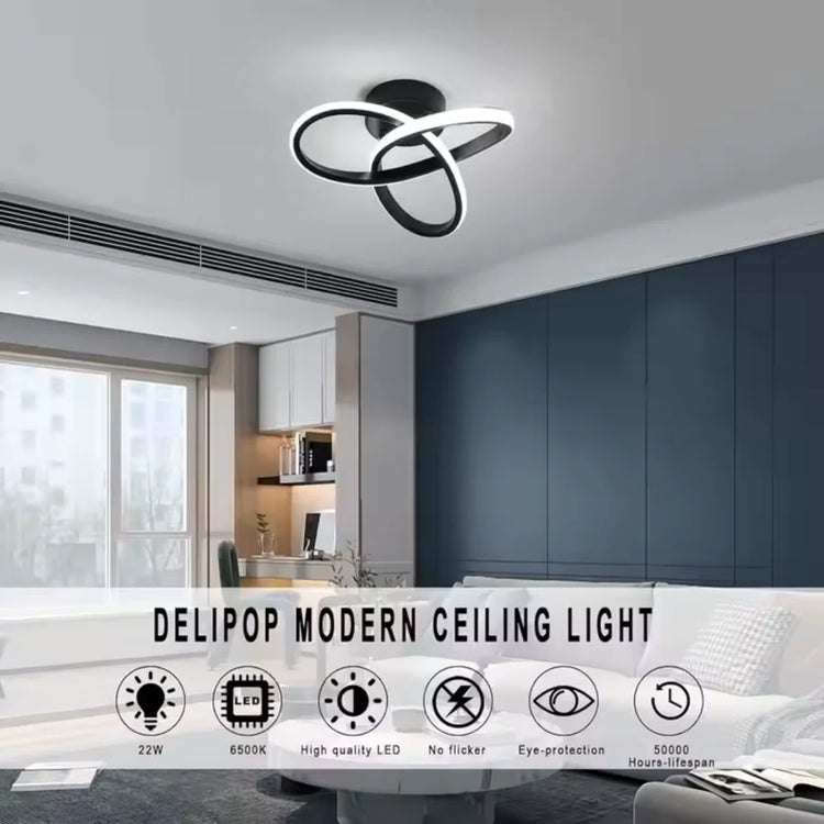Lustra LED VERTEX Infinitum 13W, Lumina Rece/Calda/Neutra, Negru