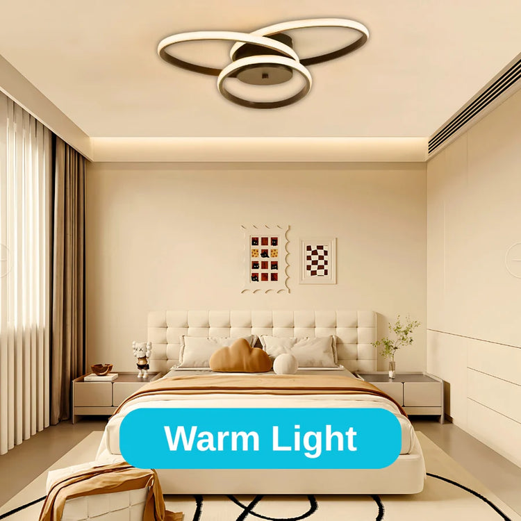 Lustra LED cu telecomanda ECATERINA 59W, lumina Rece/Calda/Neutra, Dimabila, Negru, Inaltime Reglabila