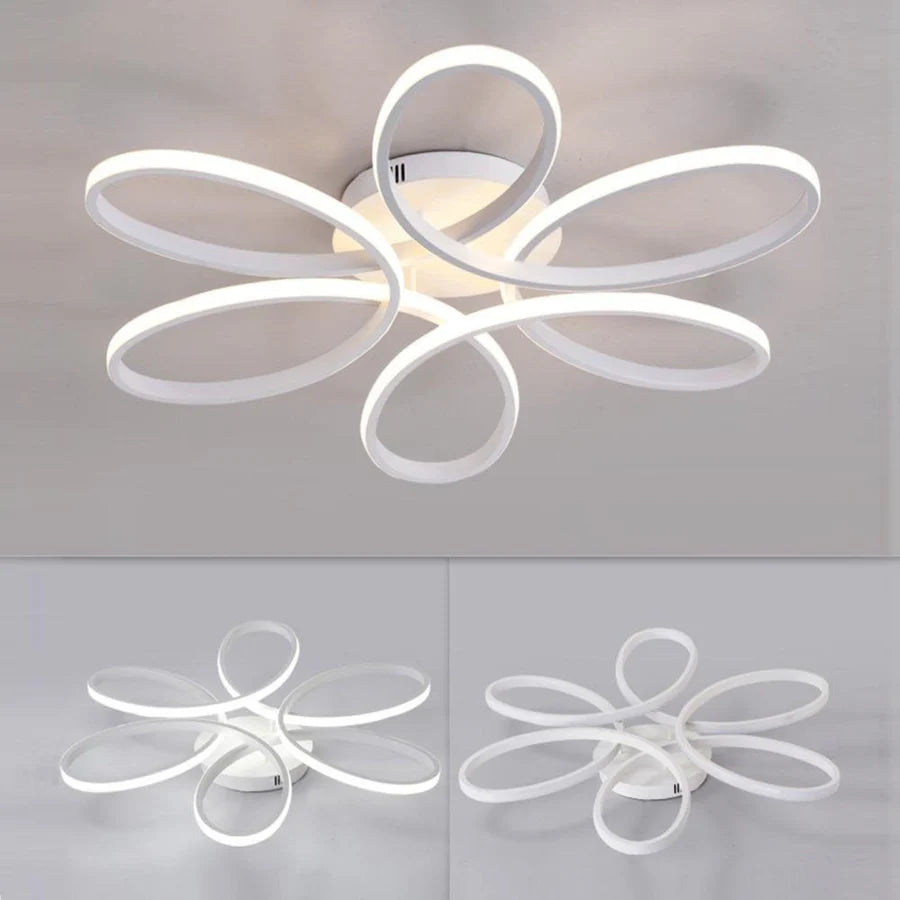 Lustra LED cu telecomanda ELIZA, 65W, lumina Rece/Calda/Neutra, Dimabila, Alb