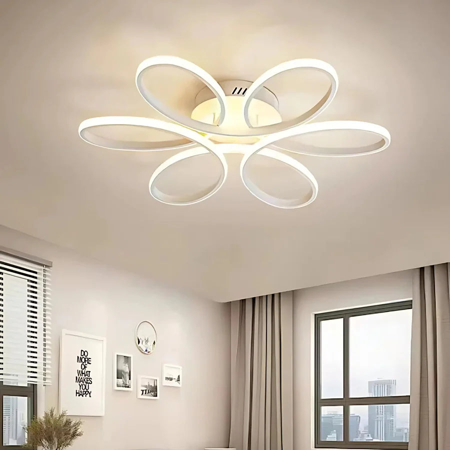 Lustra LED cu telecomanda ELIZA, 65W, lumina Rece/Calda/Neutra, Dimabila, Alb