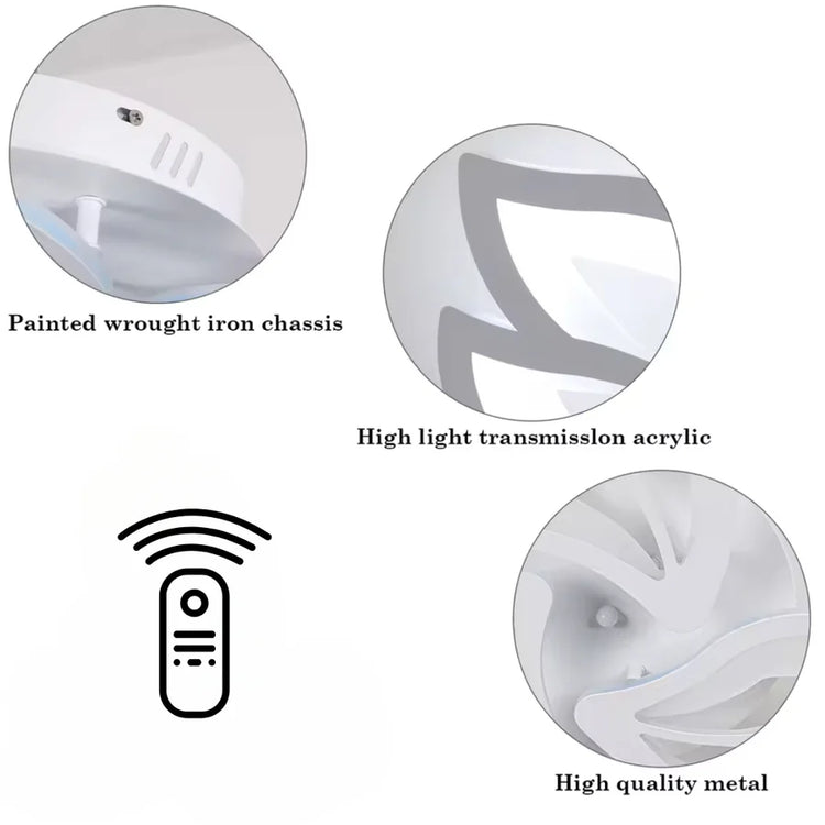 Lustra LED cu telecomanda LILY 40W, 3 Elemente, lumina Rece/Calda/Neutra, Dimabila, Alb
