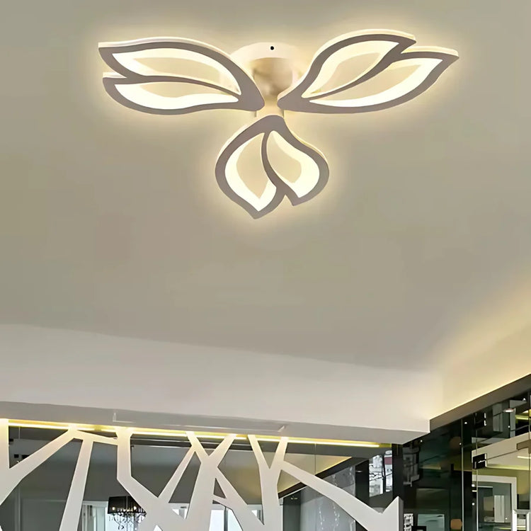 Lustra LED cu telecomanda LILY 40W, 3 Elemente, lumina Rece/Calda/Neutra, Dimabila, Alb