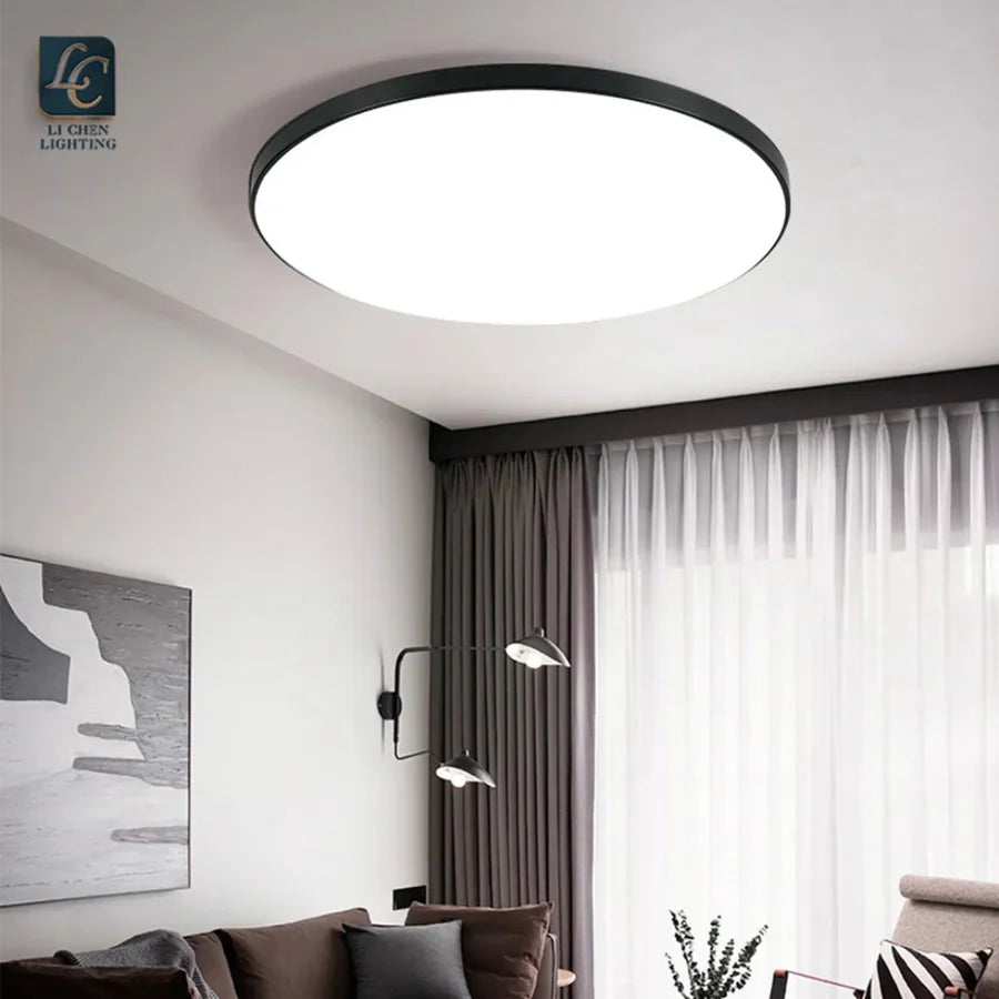 Plafoniera LED SOLIS 37cm 33W Lumina Neutra Negru