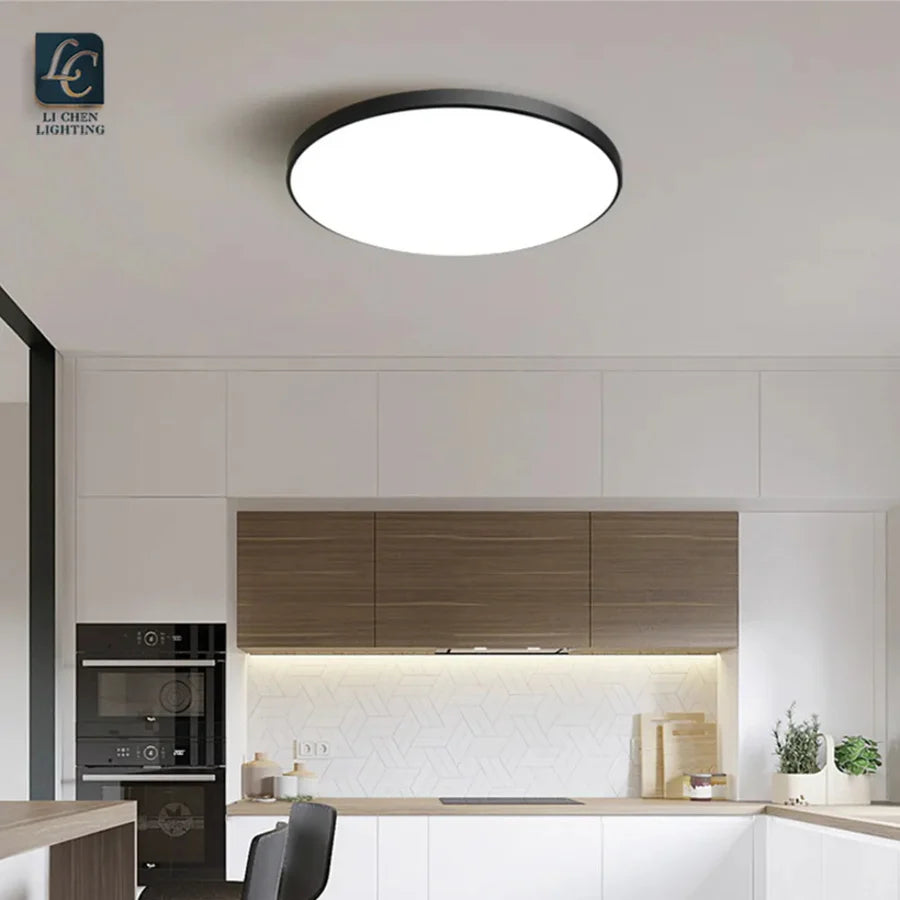 Plafoniera LED SOLIS 37cm 33W Lumina Neutra Negru