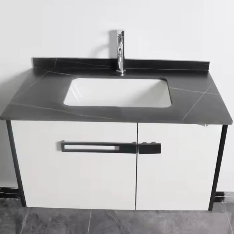 Set Mobilier pentru Baie CRETA, 60x40cm, 2 Piese, Negru si Alb-6