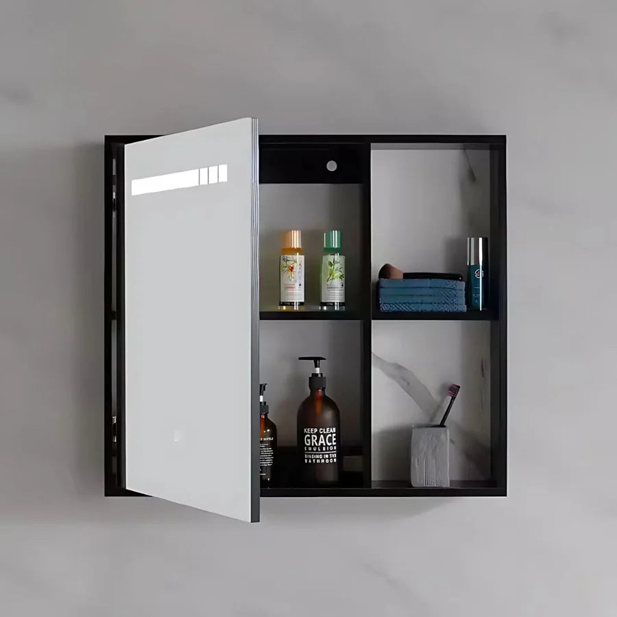 Set Mobilier pentru Baie CRETA, 60x40cm, 2 Piese, Negru si Alb