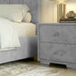 Noptiera tapitata Cozy cu 2 sertare 45x45x45cm