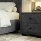 Noptiera tapitata Cozy cu 2 sertare 45x45x45cm