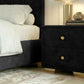 Noptiera tapitata Cozy cu 2 sertare 45x45x45cm