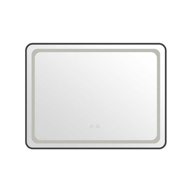 OGLINDA BAIE LED DREPTUNGHIULARA 80X60CM RAMA NEGRU MAT