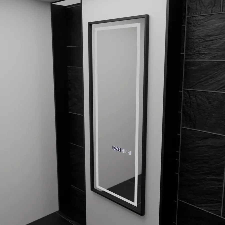 Oglinda LED Rectangula, 60x150cm, Bianca Senzor Radar Marcello, Sistem Dezaburire, Ceas & Termometru, Dimabila, Dressing Couture-1
