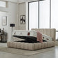 Pat tapițat modern de lux 2 persoane Palermo, 160 cm x 200 cm, Boucle 18