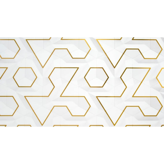 Panou Decorativ, PVC, marmura Alb/Gold Elegance, 2440 x 1200 x 3 mm, 2,92 mp