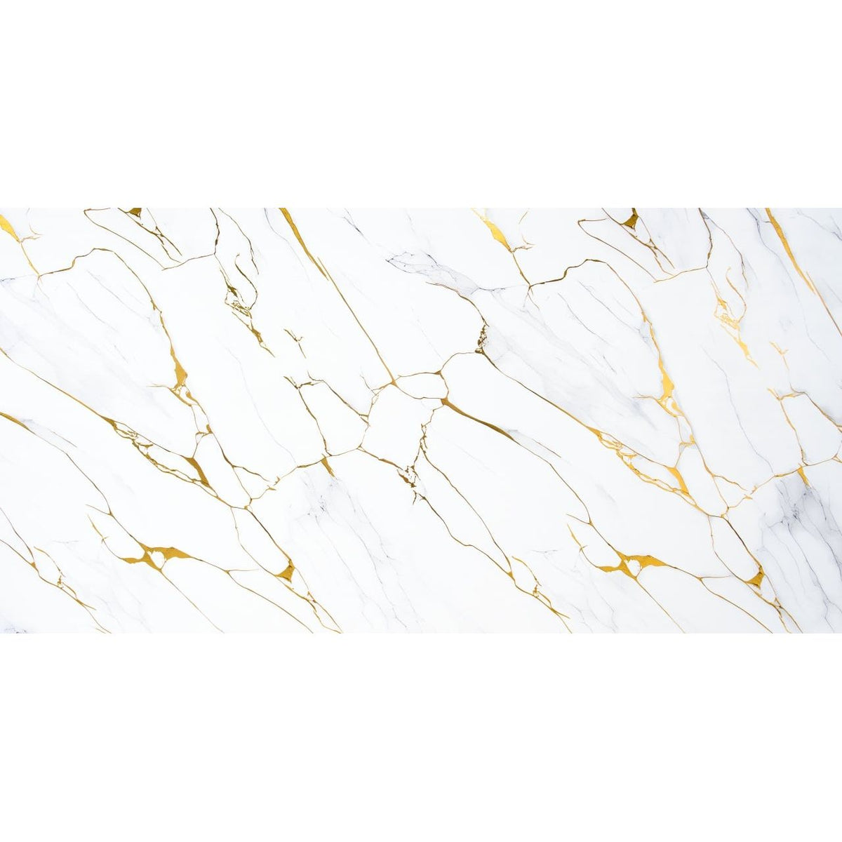 P7 ALB/GOLD - Panou Imitatie Marmura 244x120cm