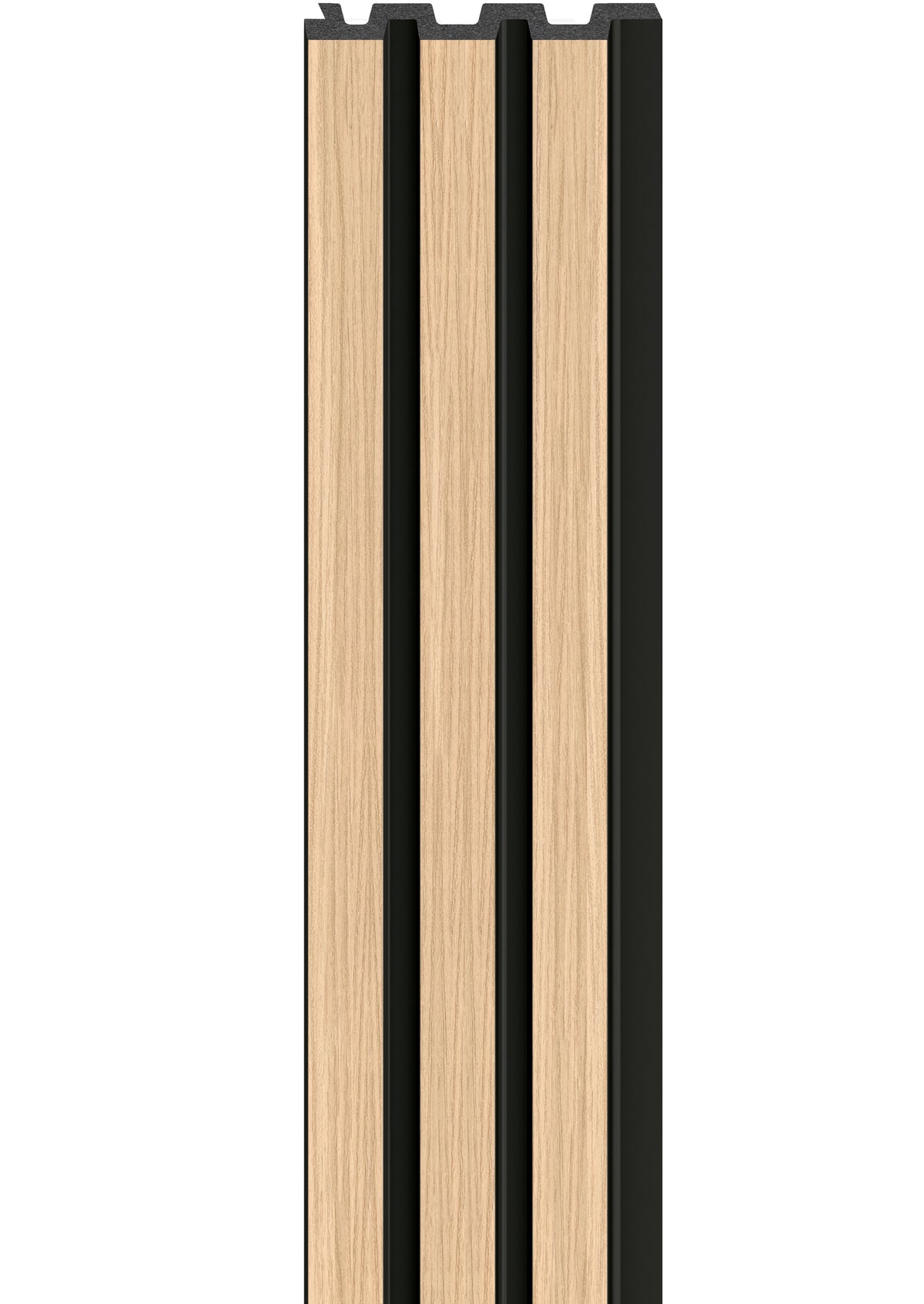 Panou riflaj LINERIO M-LINE NATURAL BLACK STRIPES 2650 x 122 x 12 mm