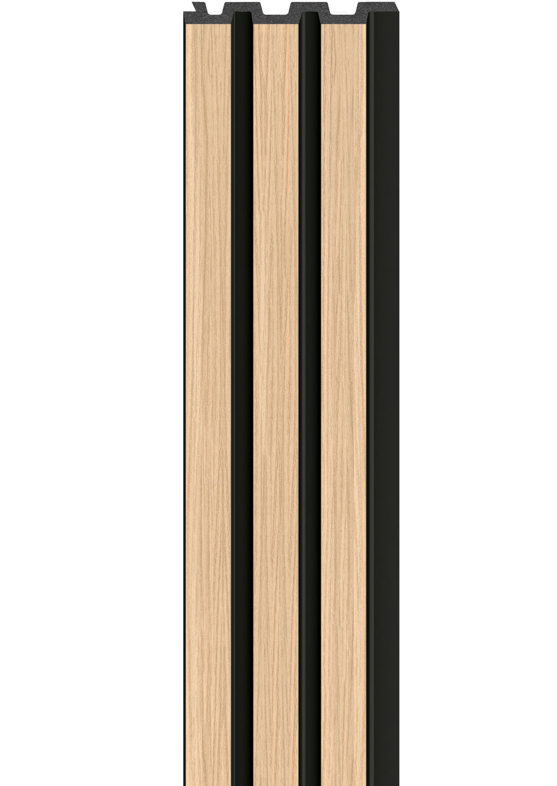 Panou riflaj LINERIO M-LINE NATURAL BLACK STRIPES 2650 x 122 x 12 mm-1