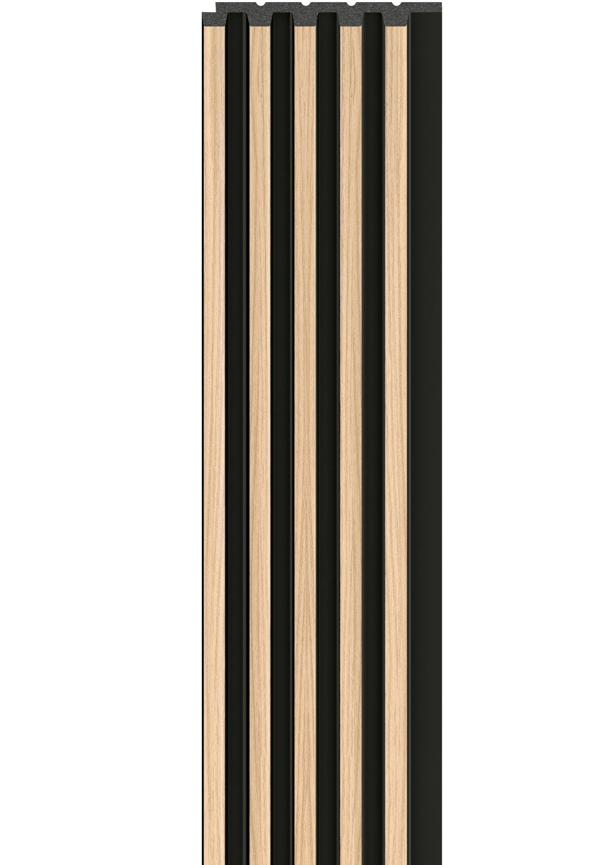 Panou riflaj LINERIO S-LINE NATURAL BLACK STRIPES 2650 x 122 x 12 mm